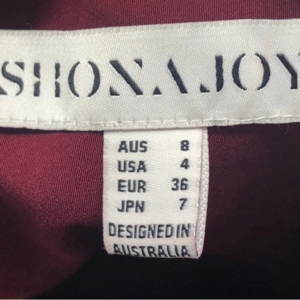 Shona Joy u wire bustier dress in burgundy - Picture 4 of 8